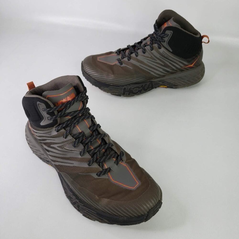 Hoka Speedgoat Mid 2 GTX Men’s Size 10 Hiking Trail Running Gore-Tex Boot Gray